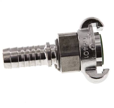 Edelstahl DN 15 DIN 3238 Drehklauenkupplung 19 mm (3/4'') Schlauchbolzen