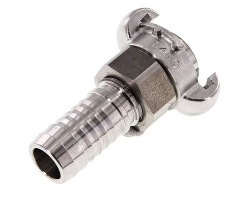 Edelstahl DN 18 DIN 3238 Klauenkupplung 25 mm (1'') Schlauchbolzen