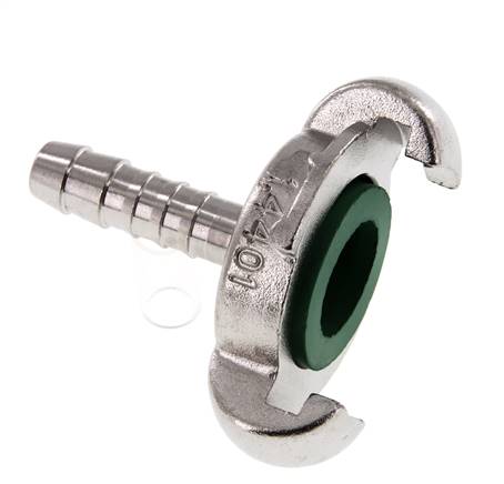 Edelstahl DN 6,5 DIN 3489 Drehklauenkupplung 10 mm Schlauchbolzen