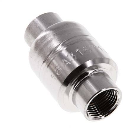 G3/8'' Rückschlagventil Edelstahl 316 FKM (leichte Feder) 0,03-16bar - CLIS4E