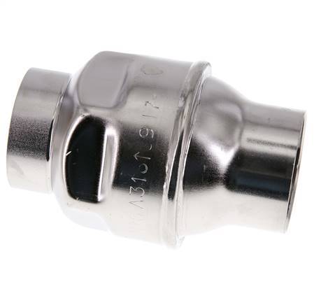 1 1/2'' NPT Stainless Steel 316 Check Valve FKM 0.03-16bar (0.44-232psi) - NSF ANSI 61