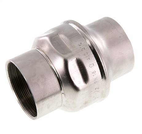 G2-1/2'' Rückschlagventil Edelstahl 316 FKM (leichte Feder) 0,03-16bar - CLIS4E