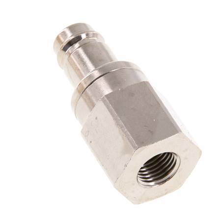 Messing vernickelt DN 10 Luftkupplungsstecker G 1/4 Zoll Innengewinde Doppelabsperrung