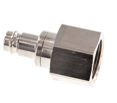 Messing vernickelt DN 10 Luftkupplungsstecker G 3/4 Zoll Innengewinde Doppelabsperrung