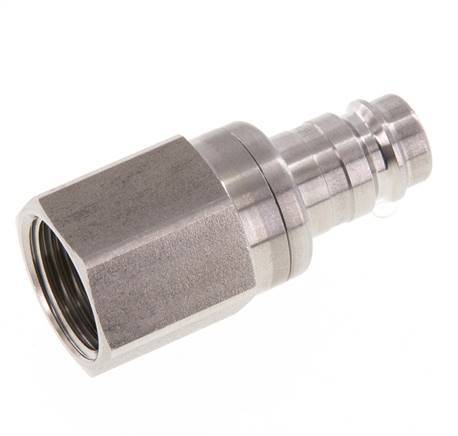 Edelstahl DN 10 Luftkupplungsstecker G 1/2 Zoll Innengewinde Doppelabsperrung