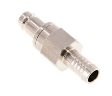 Messing vernickelt DN 10 Luftkupplungsstecker 10 mm Schlauchsäule Doppelabsperrung