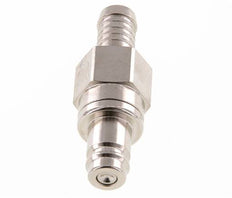 Messing vernickelt DN 10 Luftkupplungsstecker 13 mm Schlauchsäule Doppelabsperrung
