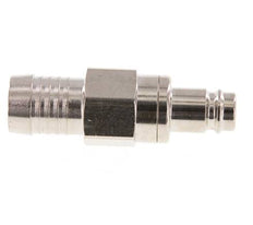 Messing vernickelt DN 10 Luftkupplungsstecker 19 mm Schlauchsäule Doppelabsperrung