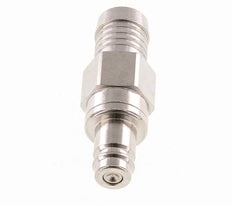 Messing vernickelt DN 10 Luftkupplungsstecker 19 mm Schlauchsäule Doppelabsperrung