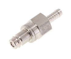 Messing vernickelt DN 10 Luftkupplungsstecker 9 mm Schlauchsäule Doppelabsperrung
