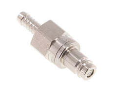 Messing vernickelt DN 10 Luftkupplungsstecker 9 mm Schlauchsäule Doppelabsperrung