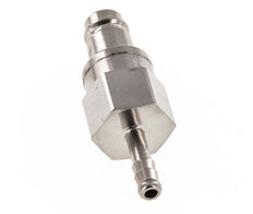 Messing vernickelt DN 10 Luftkupplungsstecker 6 mm Schlauchsäule Doppelabsperrung