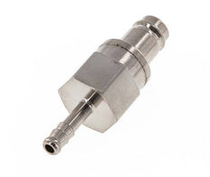 Messing vernickelt DN 10 Luftkupplungsstecker 6 mm Schlauchsäule Doppelabsperrung