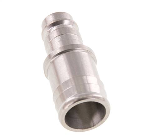 Edelstahl DN 10 Luftkupplungsstecker 19 mm Schlauchpfeiler