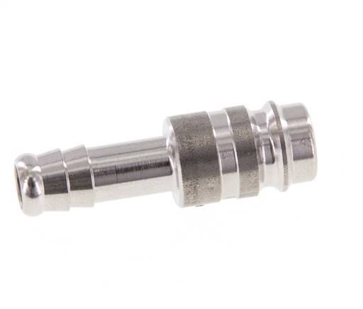 Edelstahl DN 10 Luftkupplungsstecker 10 mm Schlauchsäule Doppelabsperrung