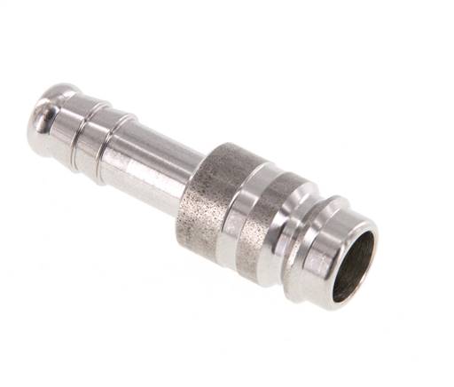 Edelstahl DN 10 Luftkupplungsstecker 10 mm Schlauchsäule Doppelabsperrung