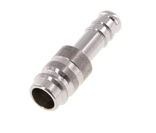 Edelstahl DN 10 Luftkupplungsstecker 10 mm Schlauchsäule Doppelabsperrung