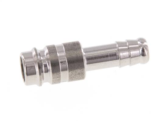 Edelstahl DN 10 Luftkupplungsstecker 10 mm Schlauchsäule Doppelabsperrung