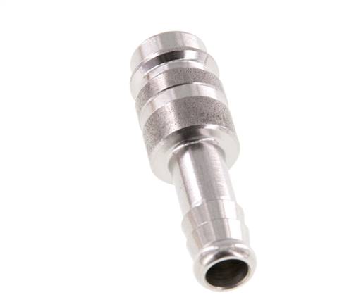Edelstahl DN 10 Luftkupplungsstecker 10 mm Schlauchsäule Doppelabsperrung