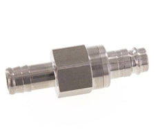 Edelstahl DN 10 Luftkupplungsstecker 13 mm Schlauchsäule Doppelabsperrung