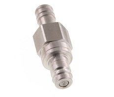 Edelstahl DN 10 Luftkupplungsstecker 13 mm Schlauchsäule Doppelabsperrung