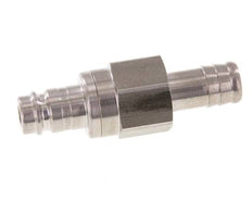 Edelstahl DN 10 Luftkupplungsstecker 13 mm Schlauchsäule Doppelabsperrung