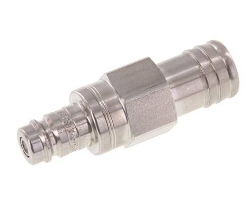 Edelstahl DN 10 Luftkupplungsstecker 19 mm Schlauchsäule Doppelabsperrung