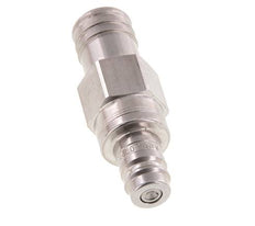 Edelstahl DN 10 Luftkupplungsstecker 19 mm Schlauchsäule Doppelabsperrung