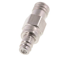 Edelstahl DN 10 Luftkupplungsstecker 19 mm Schlauchsäule Doppelabsperrung