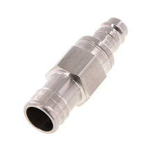 Edelstahl DN 10 Luftkupplungsstecker 19 mm Schlauchsäule Doppelabsperrung