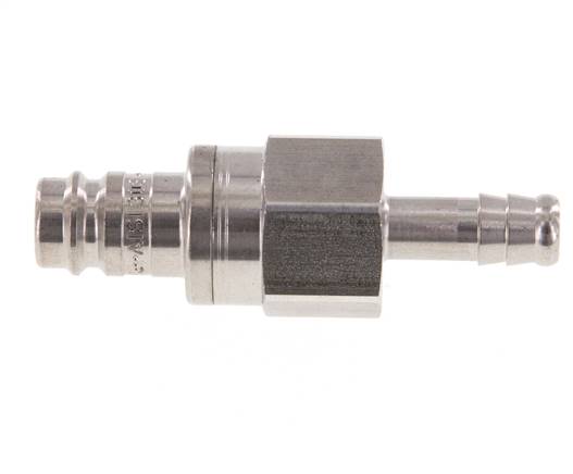 Edelstahl DN 10 Luftkupplungsstecker 9 mm Schlauchsäule Doppelabsperrung
