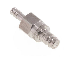 Edelstahl DN 10 Luftkupplungsstecker 9 mm Schlauchsäule Doppelabsperrung