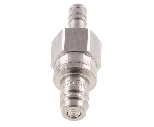 Edelstahl DN 10 Luftkupplungsstecker 9 mm Schlauchsäule Doppelabsperrung