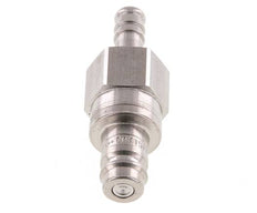 Edelstahl DN 10 Luftkupplungsstecker 9 mm Schlauchsäule Doppelabsperrung