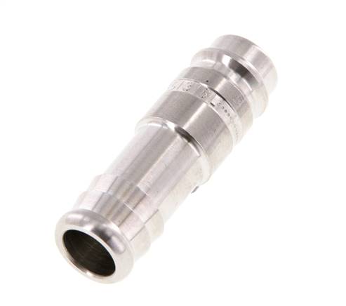 Edelstahl 316L DN 10 Luftkupplungsstecker 13 mm Schlauchpfeiler