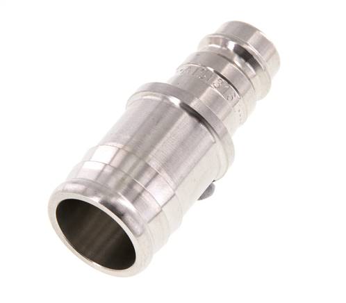 Edelstahl 316L DN 10 Luftkupplungsstecker 19 mm Schlauchpfeiler