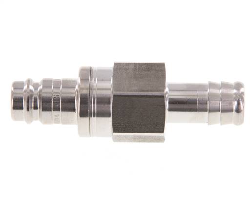 Edelstahl 316L DN 10 Luftkupplungsstecker 13 mm Schlauchsäule Doppelabsperrung
