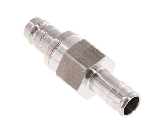 Edelstahl 316L DN 10 Luftkupplungsstecker 13 mm Schlauchsäule Doppelabsperrung