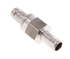 Edelstahl 316L DN 10 Luftkupplungsstecker 13 mm Schlauchsäule Doppelabsperrung