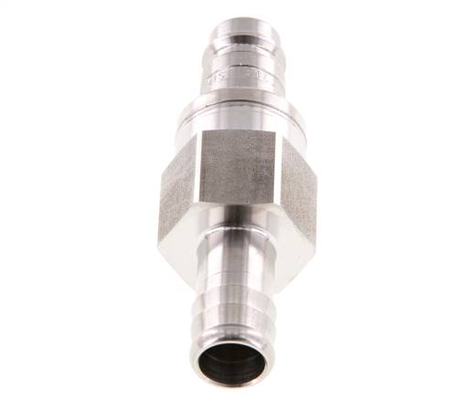 Edelstahl 316L DN 10 Luftkupplungsstecker 13 mm Schlauchsäule Doppelabsperrung