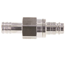 Edelstahl 316L DN 10 Luftkupplungsstecker 13 mm Schlauchsäule Doppelabsperrung