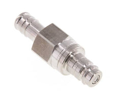 Edelstahl 316L DN 10 Luftkupplungsstecker 13 mm Schlauchsäule Doppelabsperrung