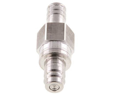 Edelstahl 316L DN 10 Luftkupplungsstecker 13 mm Schlauchsäule Doppelabsperrung