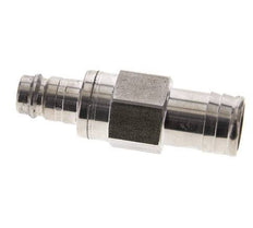 Stainless Steel 316L DN 10 Air Coupling Plug 19 mm Hose Pillar Double Shut-Off