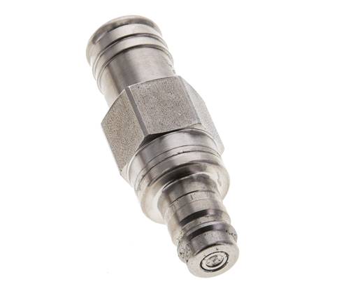 Edelstahl 316L DN 10 Luftkupplungsstecker 19 mm Schlauchsäule Doppelabsperrung