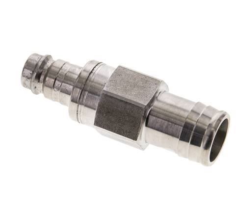 Edelstahl 316L DN 10 Luftkupplungsstecker 19 mm Schlauchsäule Doppelabsperrung