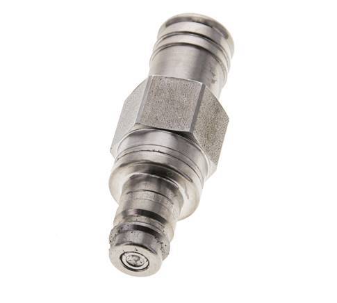 Stainless Steel 316L DN 10 Air Coupling Plug 19 mm Hose Pillar Double Shut-Off