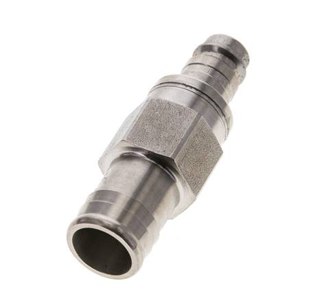 Edelstahl 316L DN 10 Luftkupplungsstecker 19 mm Schlauchsäule Doppelabsperrung
