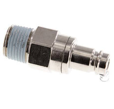 Messing vernickelt DN 10 Luftkupplungsstecker R 1/2 Zoll männlich Doppelabsperrung