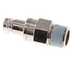 Messing vernickelt DN 10 Luftkupplungsstecker R 1/2 Zoll männlich Doppelabsperrung